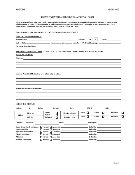 File JCPS School Physical Form pdf UofL General Peds